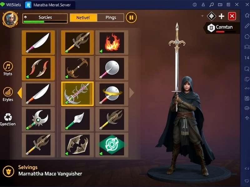 Maratha Mace Vanquisher weapon customization interface